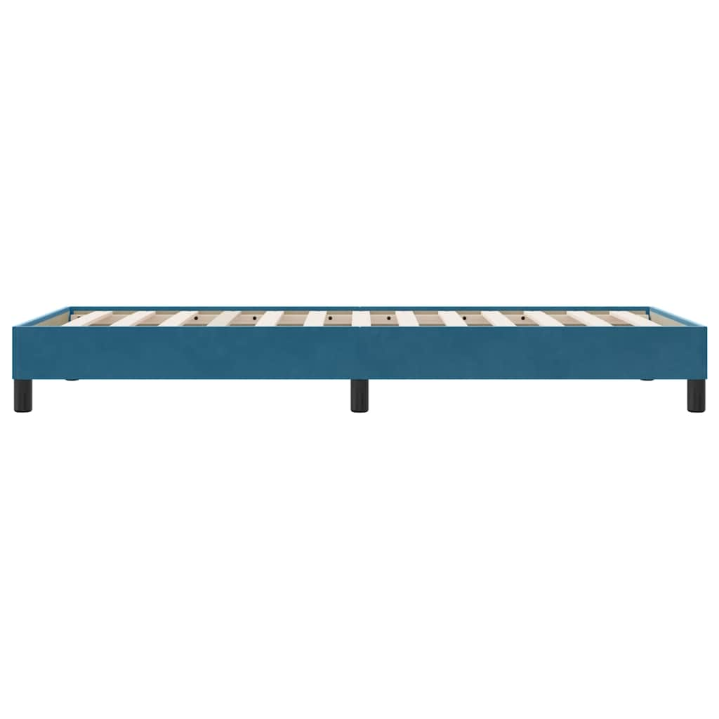 Boxspring zonder matras fluweel donkerblauw 100x210 cm