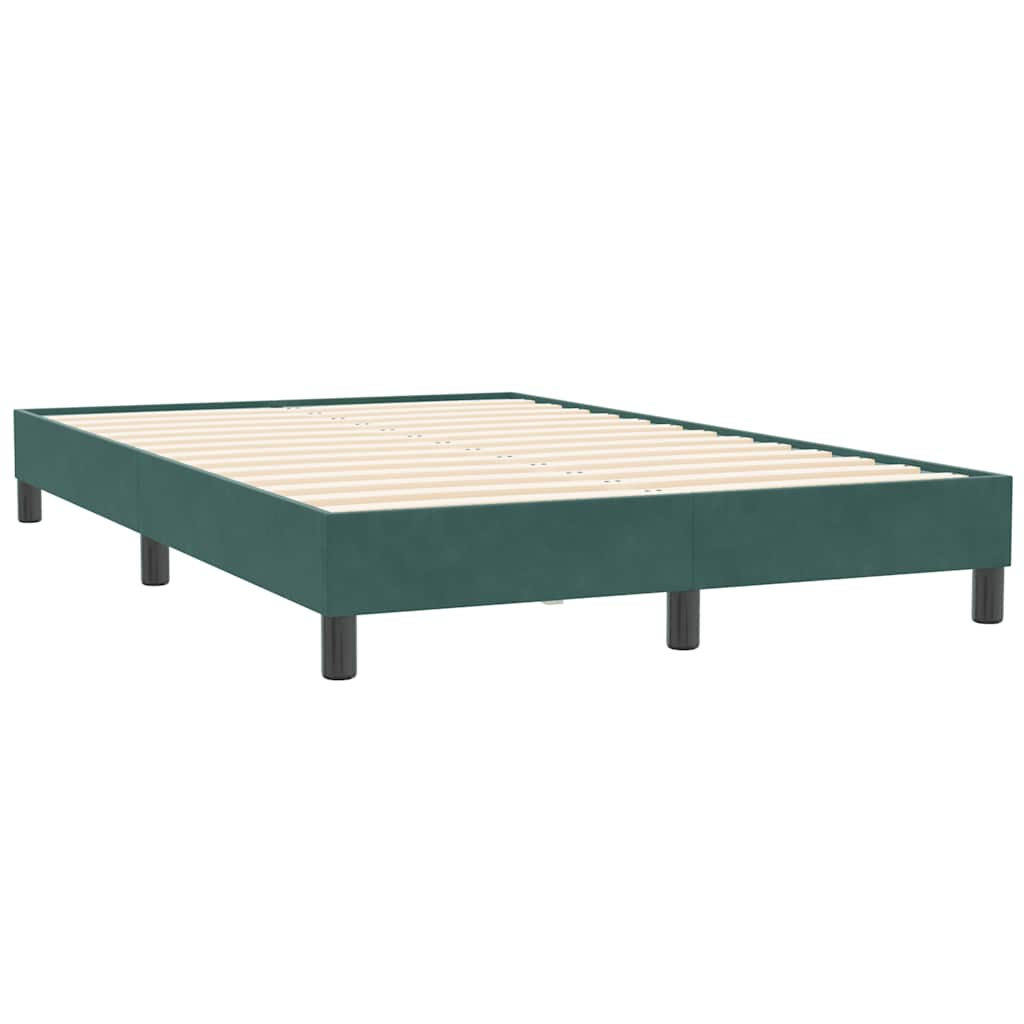 Boxspring zonder matras fluweel donkergroen 120x210 cm