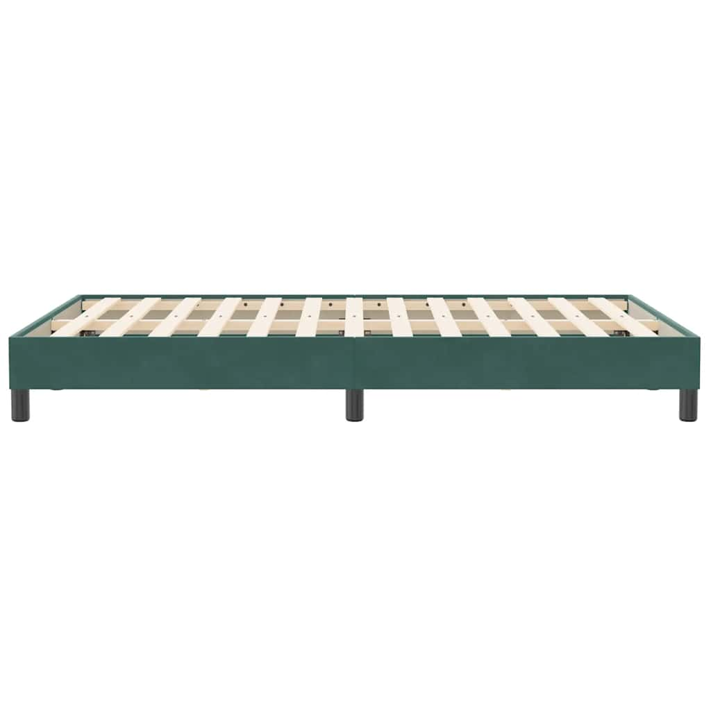 Boxspring zonder matras fluweel donkergroen 120x210 cm