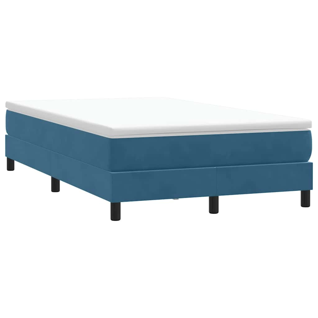 Boxspring zonder matras fluweel donkerblauw 120x210 cm