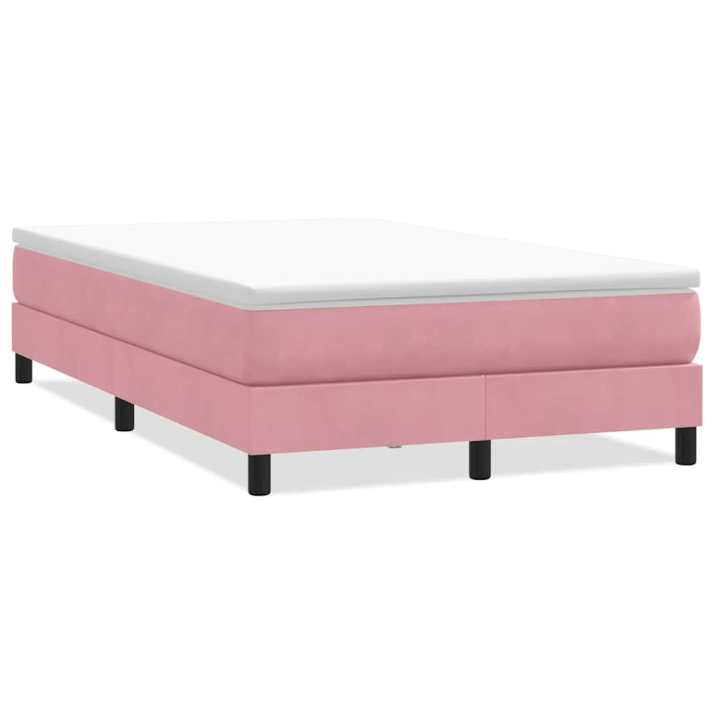 Boxspring zonder matras fluweel roze 120x210 cm