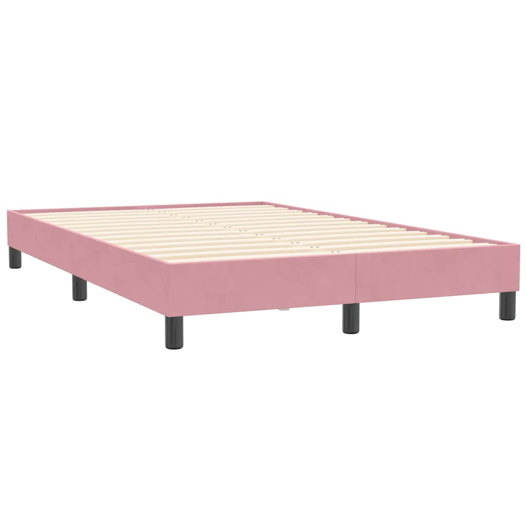 Boxspring zonder matras fluweel roze 120x210 cm