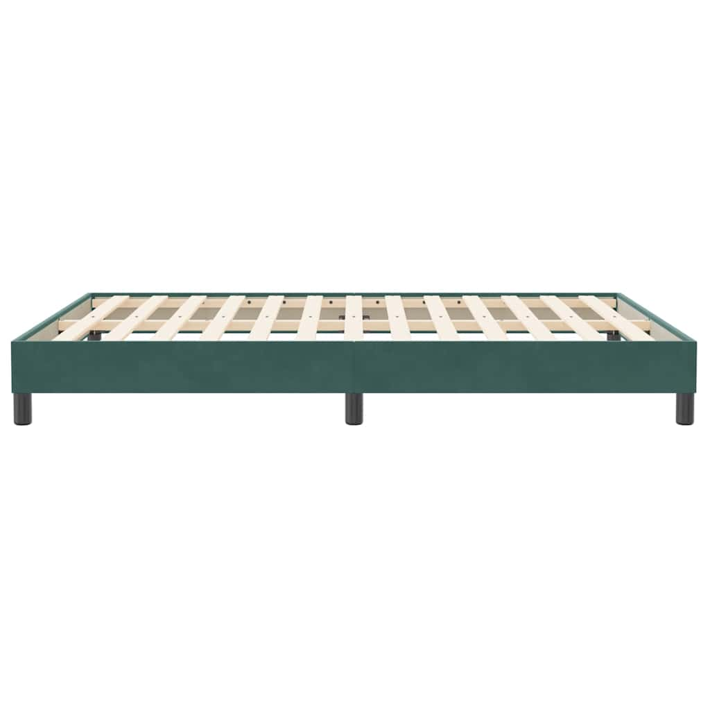 Boxspring zonder matras fluweel donkergroen 140x210 cm