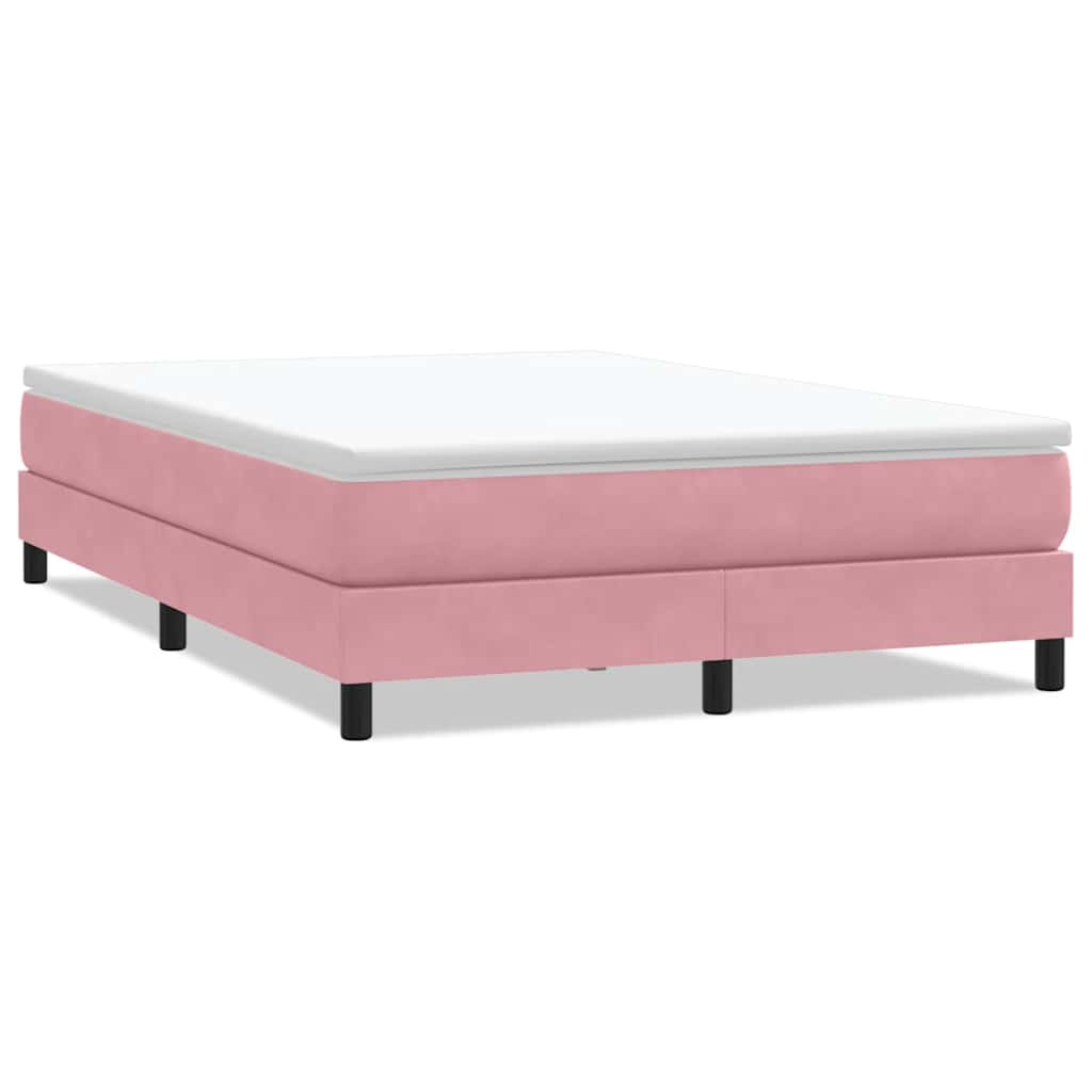 Boxspring zonder matras fluweel roze 140x210 cm