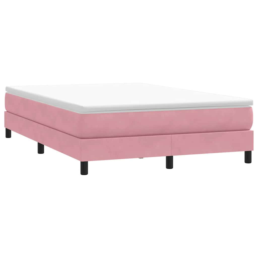 Boxspring zonder matras fluweel roze 140x210 cm