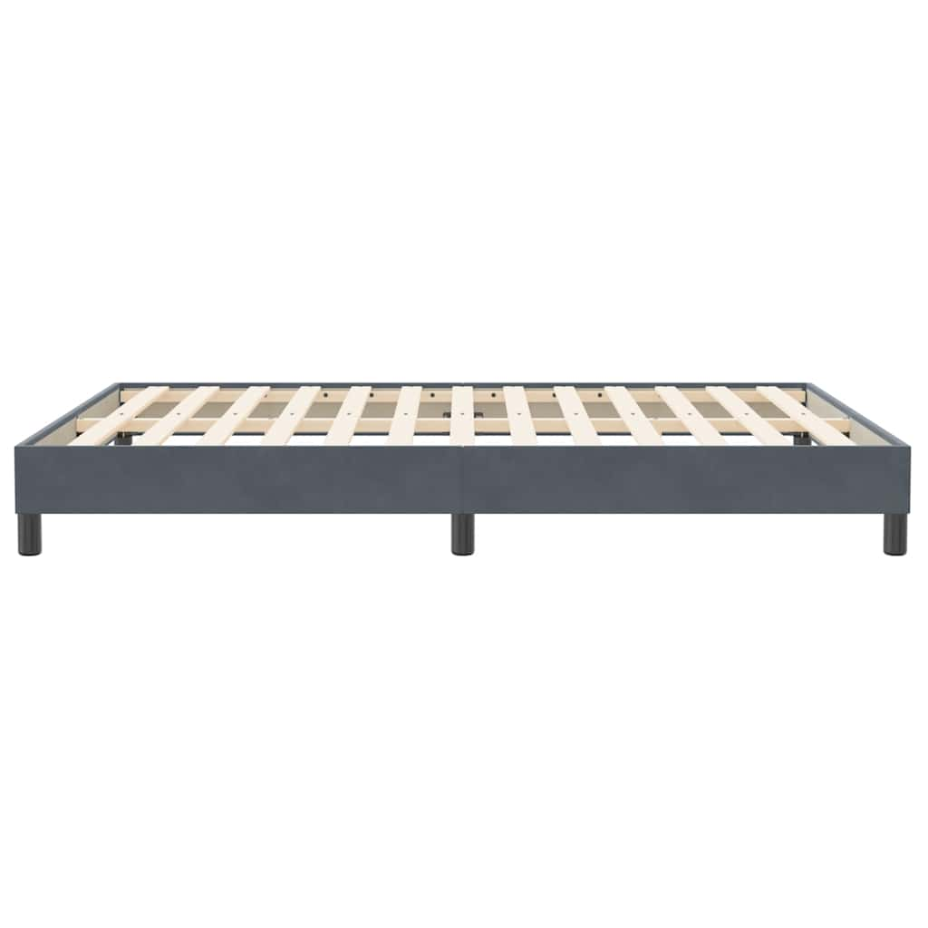 Boxspring zonder matras fluweel donkergrijs 160x210 cm