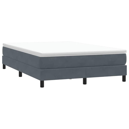 Boxspring zonder matras fluweel donkergrijs 160x210 cm