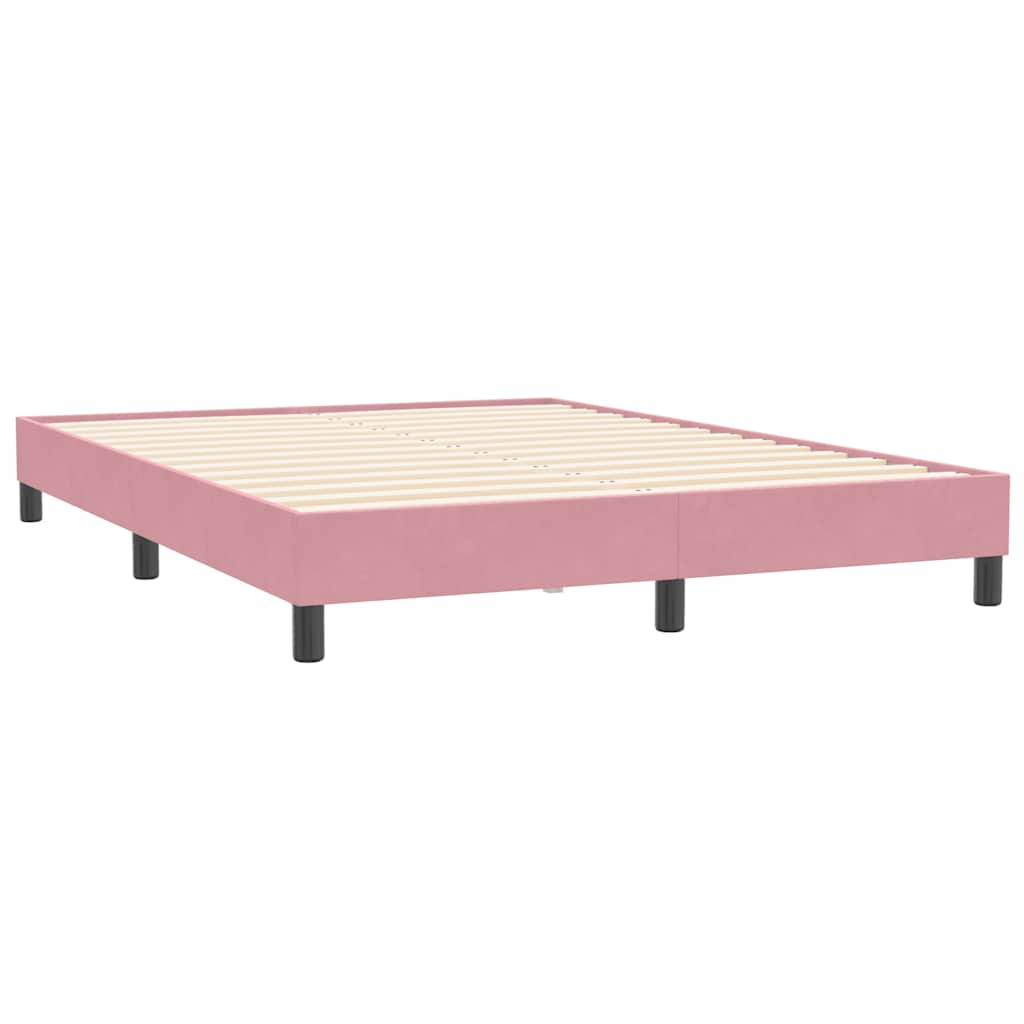 Boxspring zonder matras fluweel roze 160x210 cm