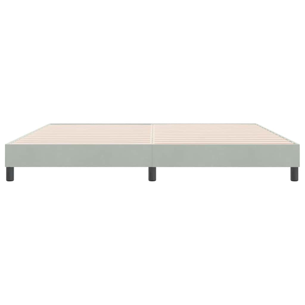 Boxspring zonder matras fluweel lichtgrijs 180x210 cm