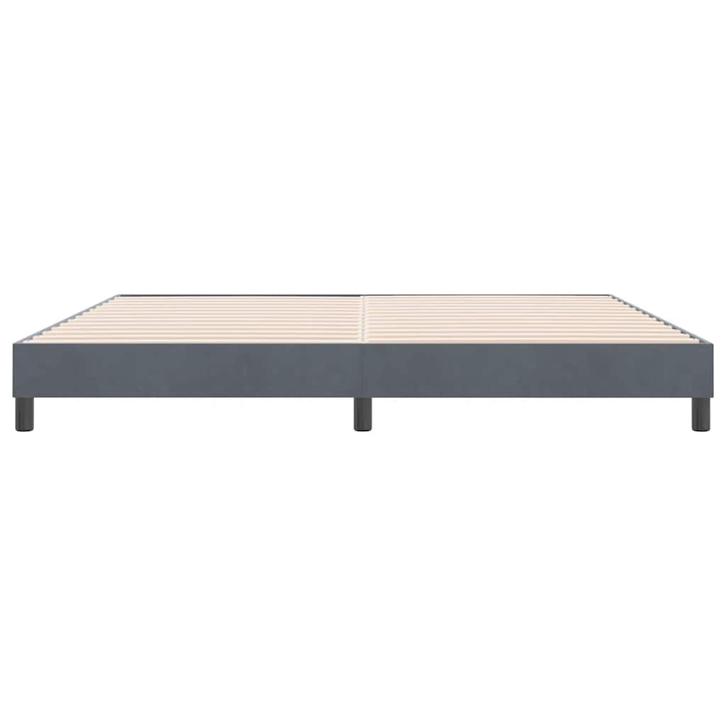 Boxspring zonder matras fluweel donkergrijs 180x210 cm