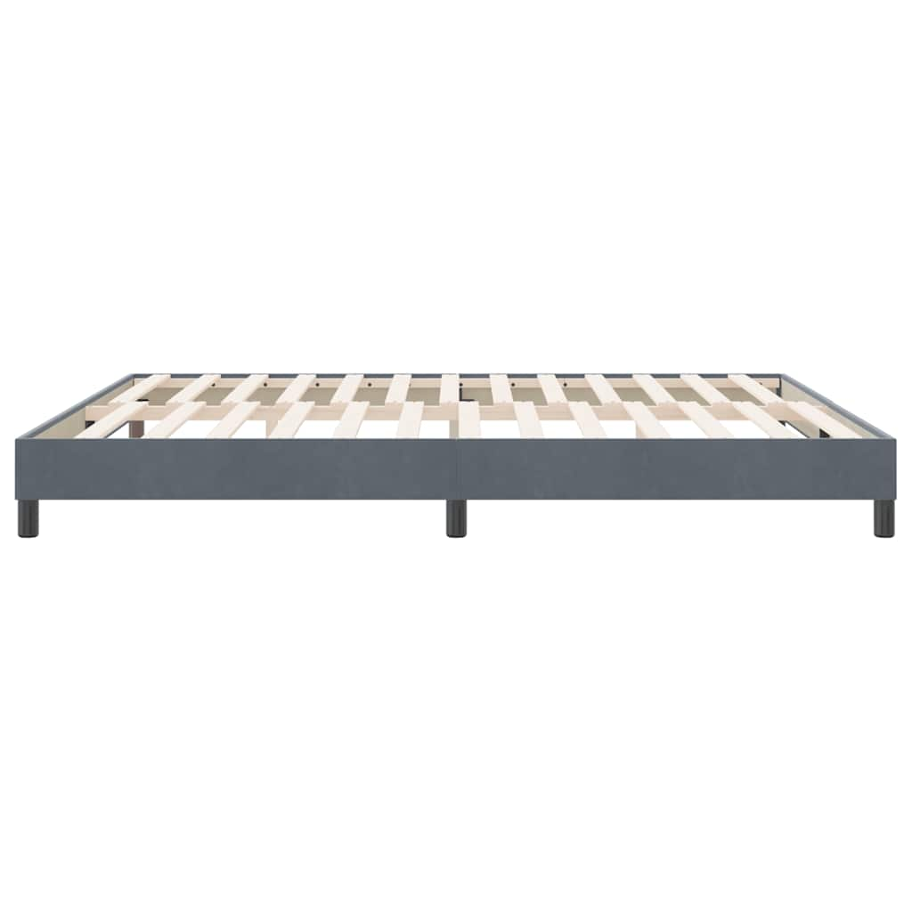 Boxspring zonder matras fluweel donkergrijs 180x210 cm