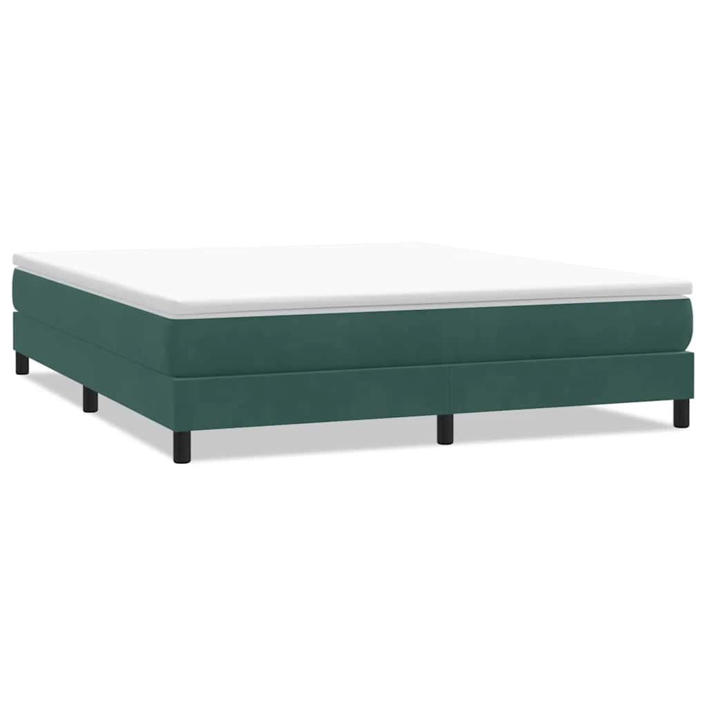 Boxspring zonder matras fluweel donkergroen 180x210 cm