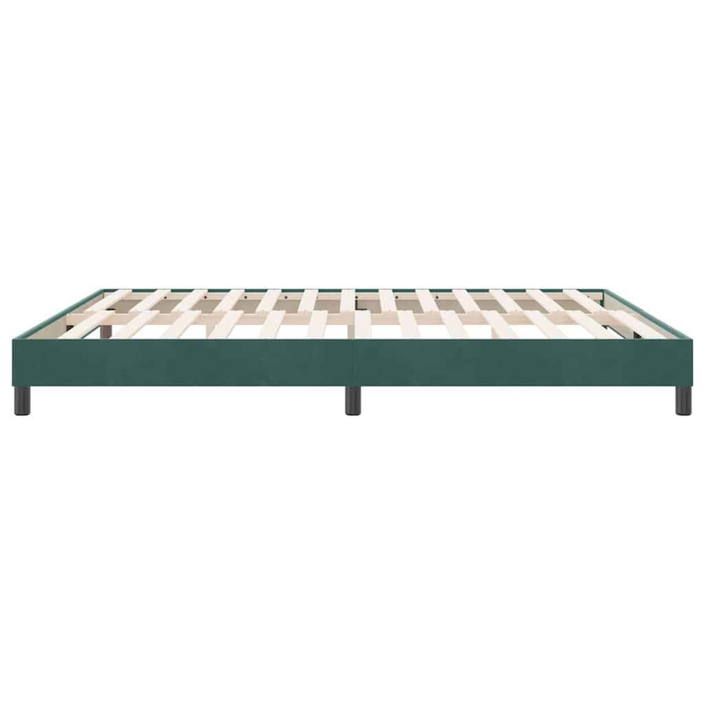 Boxspring zonder matras fluweel donkergroen 180x210 cm