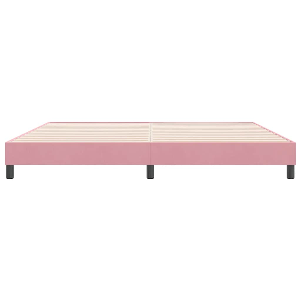 Boxspring zonder matras fluweel roze 180x210 cm