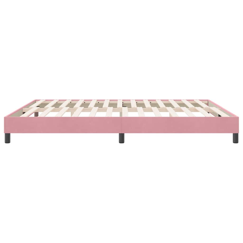 Boxspring zonder matras fluweel roze 180x210 cm