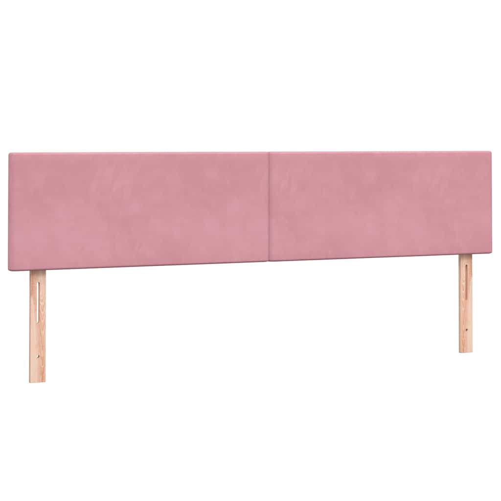 Boxspring met matras fluweel roze 180x210 cm