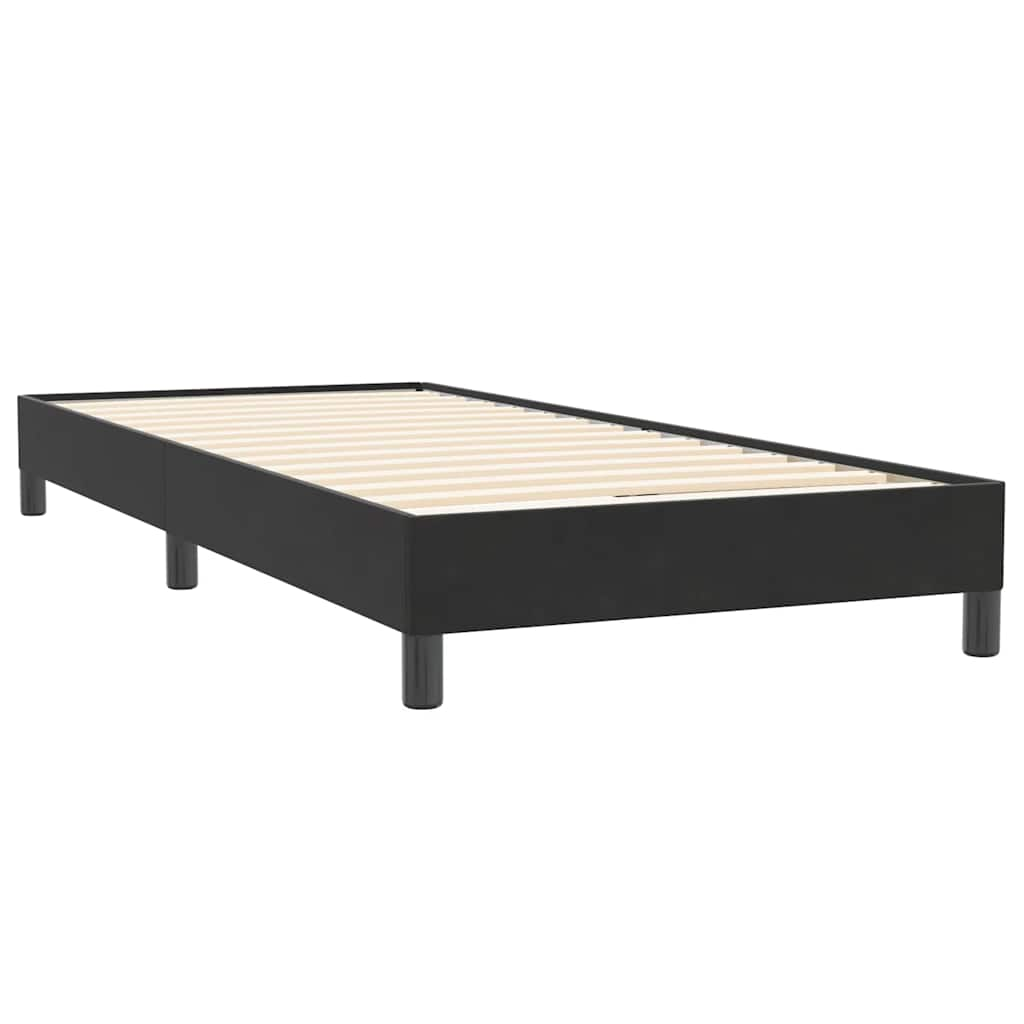 Boxspring met matras fluweel zwart 90x220 cm