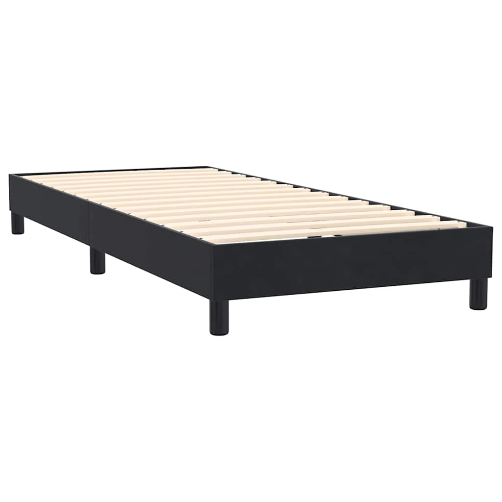 Boxspring met matras fluweel zwart 90x220 cm