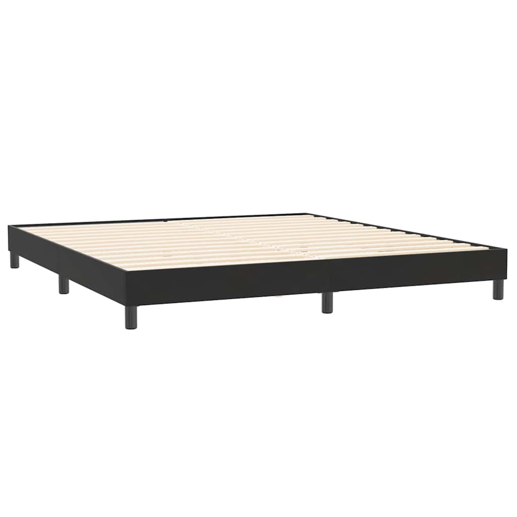 Boxspring met matras fluweel zwart 200x210 cm