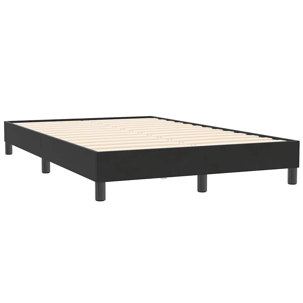 Boxspring met matras fluweel zwart 120x210 cm