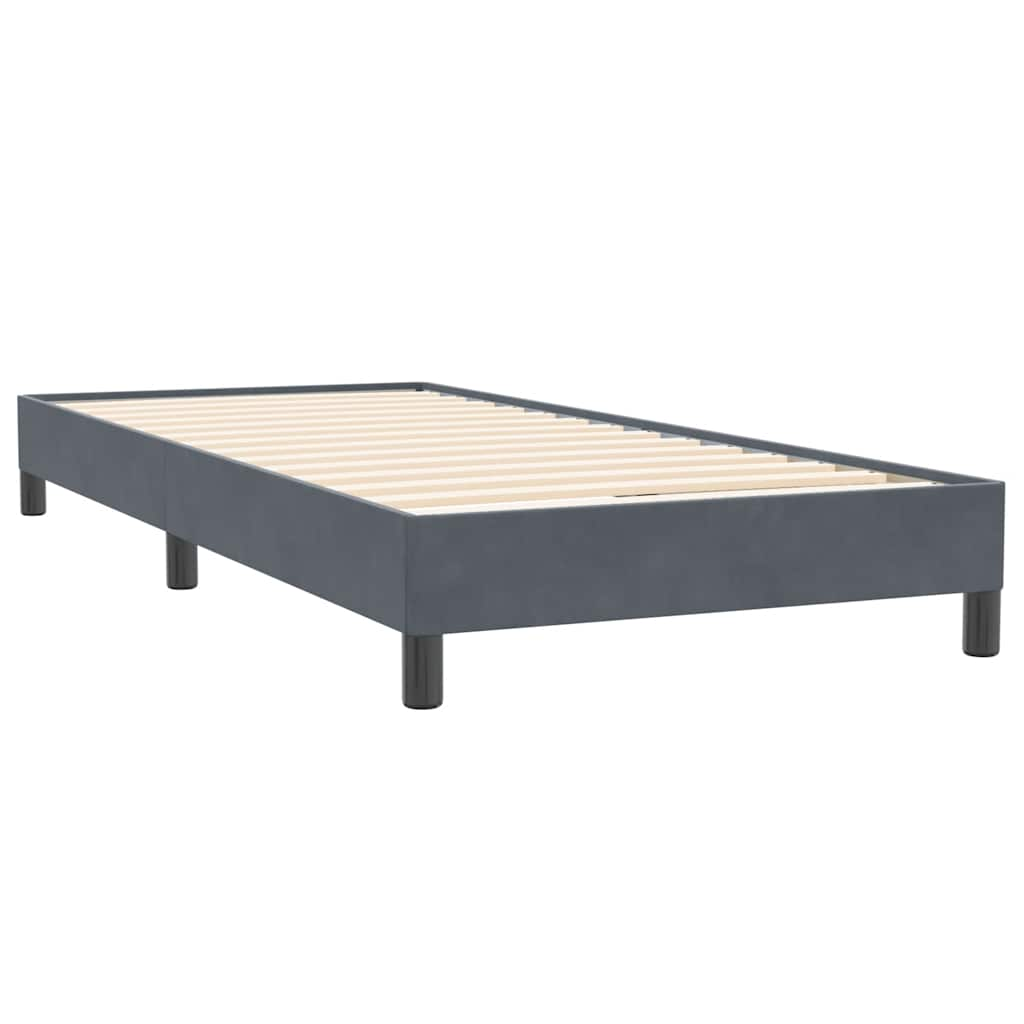 Boxspring met matras fluweel donkergrijs 100x220 cm