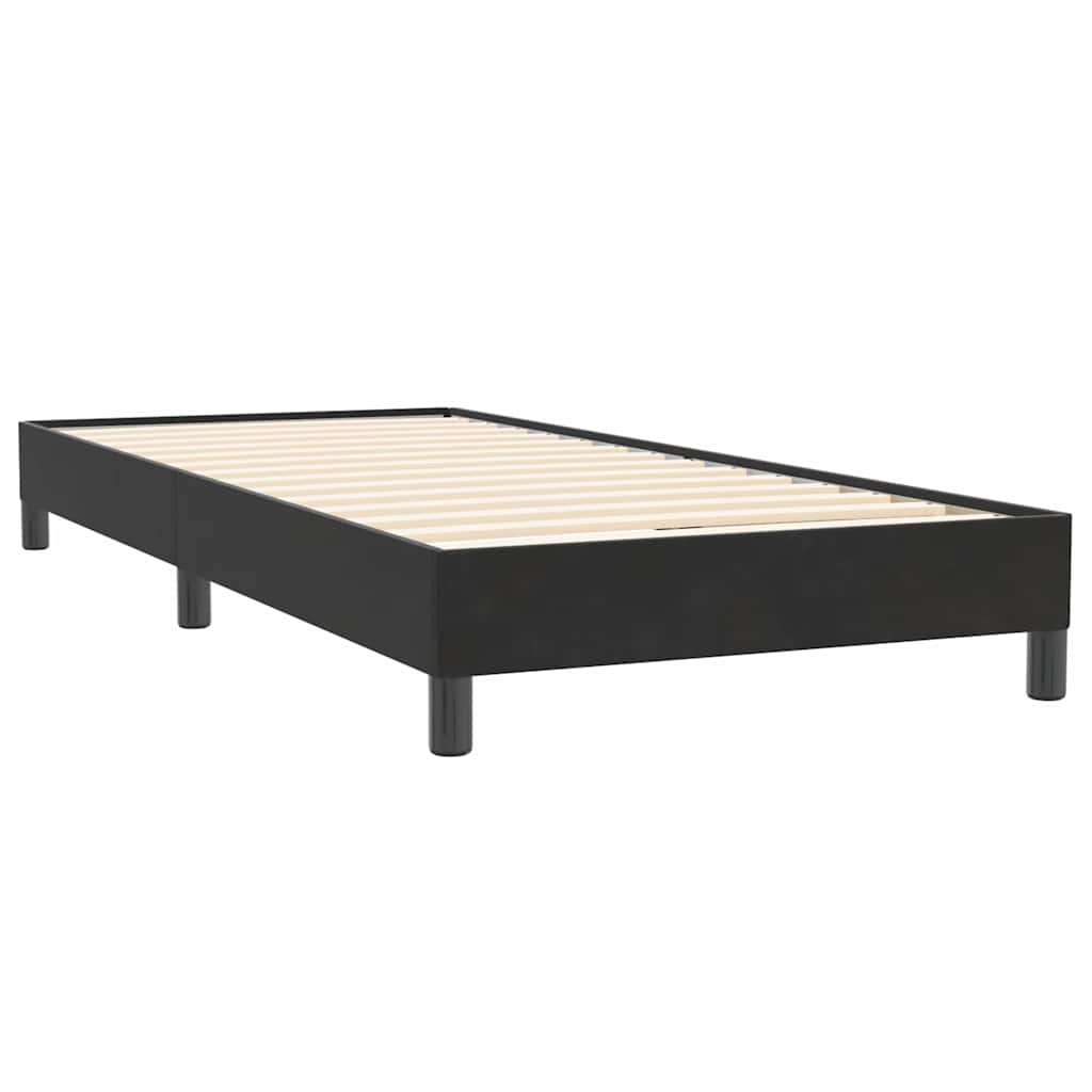 Boxspring met matras fluweel zwart 80x220 cm