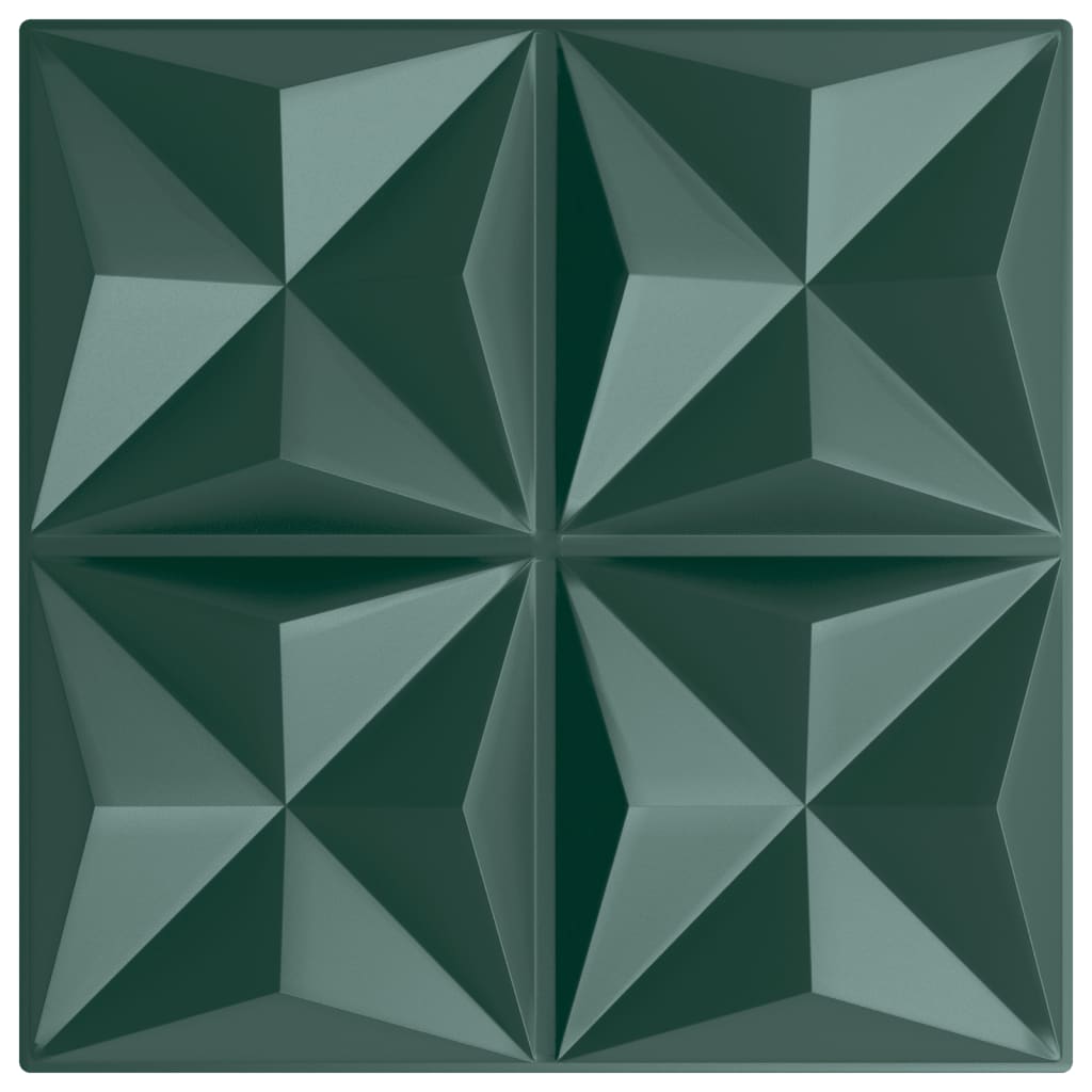 48 st Wandpanelen origami 12 m² 50x50 cm XPS groen