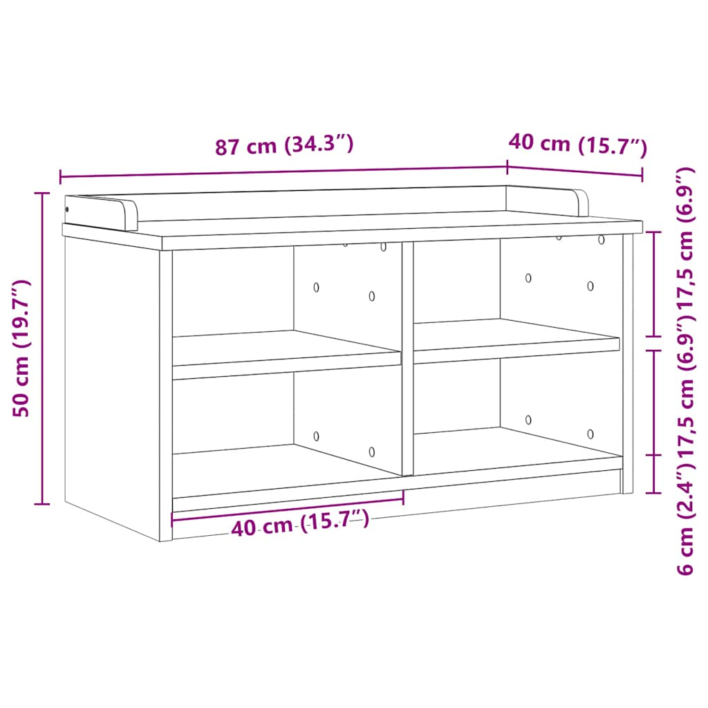 Gangbankje SANDNES 87x40x50 cm massief grenenhout