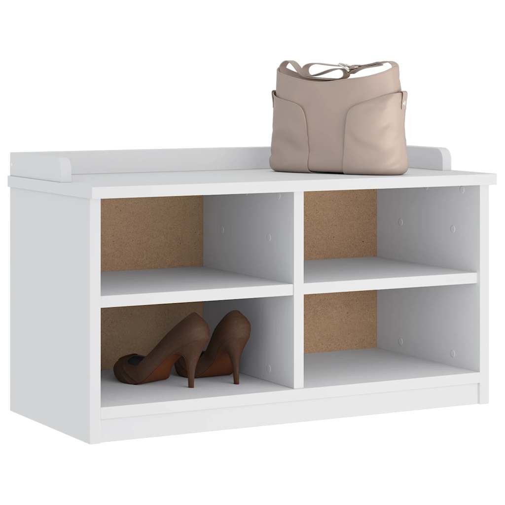 Gangbankje SANDNES wit 87x40x50 cm massief grenenhout