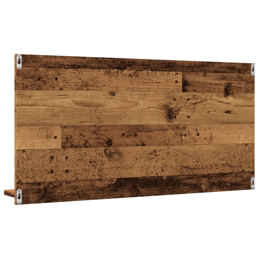 Badkamerspiegelkast 90x11x45 cm bewerkt hout oud houtkleurig