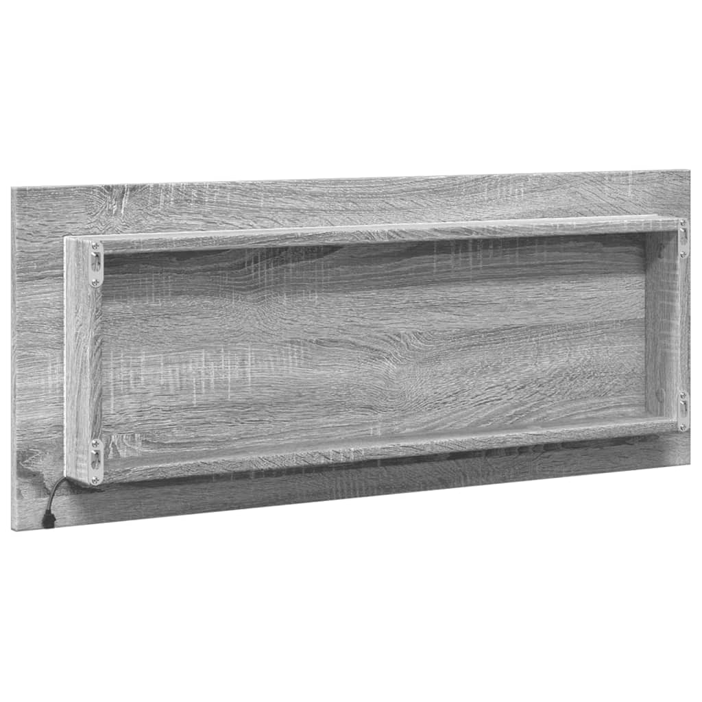 Badkamerspiegel 100x8,5x37 cm bewerkt hout grijs sonoma eiken