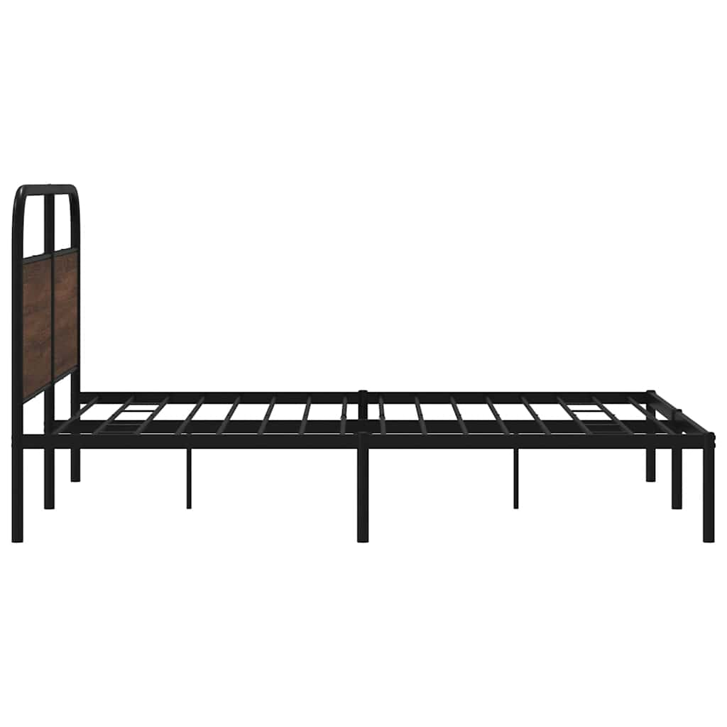 Bedframe zonder matras bewerkt hout bruin eikenkleur 150x200 cm