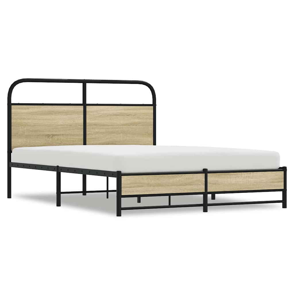 Bedframe zonder matras bewerkt hout sonoma eikenkleur 140x190cm