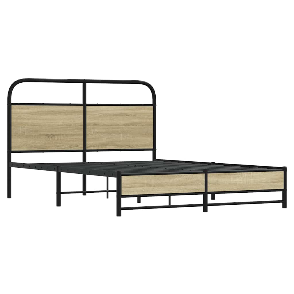 Bedframe zonder matras bewerkt hout sonoma eikenkleur 140x190cm