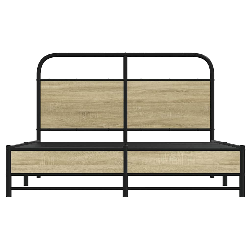 Bedframe zonder matras bewerkt hout sonoma eikenkleur 140x190cm