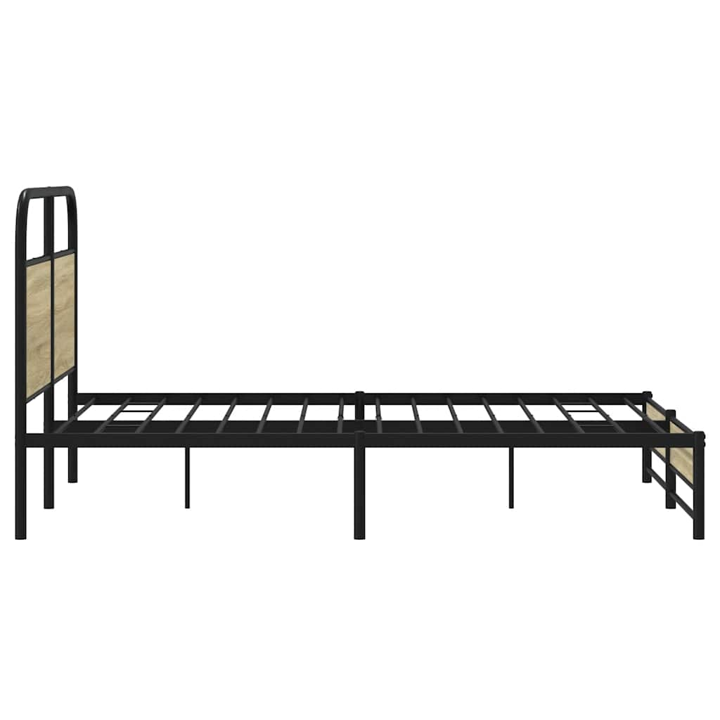 Bedframe zonder matras bewerkt hout sonoma eikenkleur 140x190cm