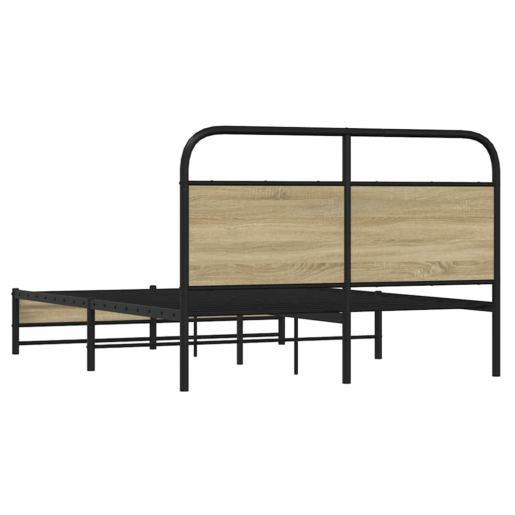 Bedframe zonder matras bewerkt hout sonoma eikenkleur 140x190cm