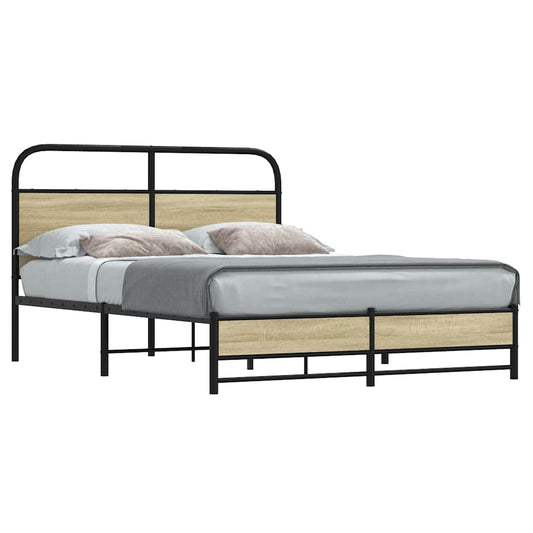 Bedframe zonder matras bewerkt hout sonoma eikenkleur 140x190cm