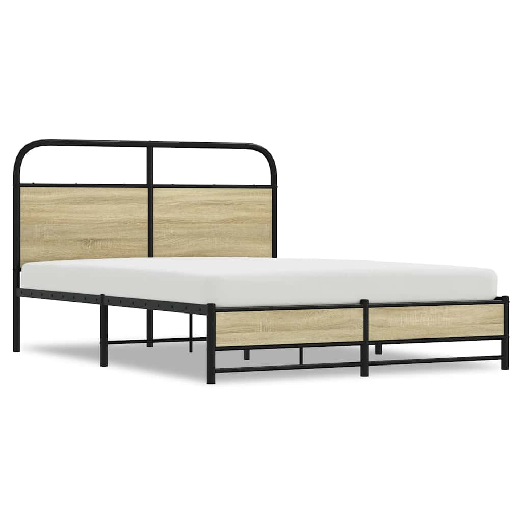 Bedframe zonder matras bewerkt hout sonoma eikenkleur 140x200cm