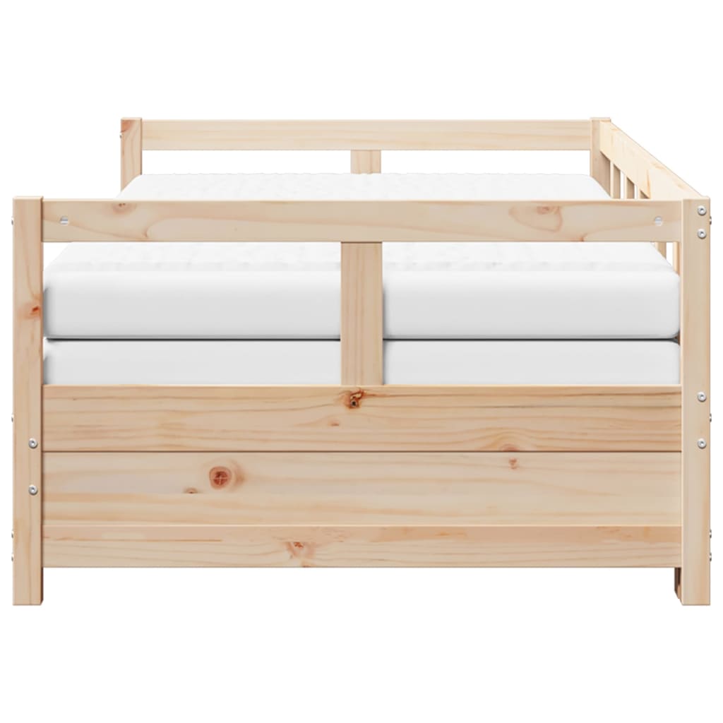 Slaapbank met onderschuifbed en matras 90x190 cm grenenhout Bedden & bedframes | Creëer jouw Trendy Thuis | Gratis bezorgd & Retour | Trendy.nl