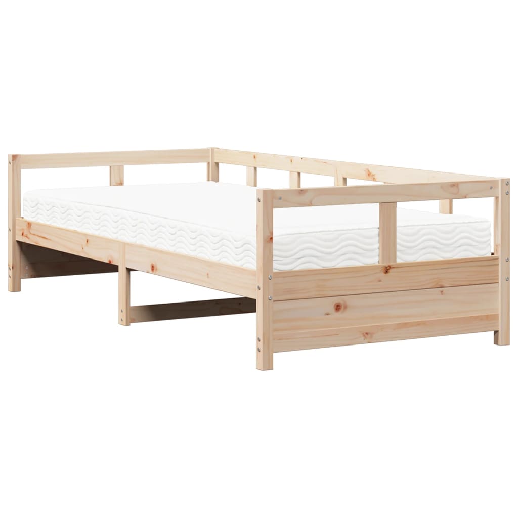 Slaapbank met matras 90x190 cm massief grenenhout Bedden & bedframes | Creëer jouw Trendy Thuis | Gratis bezorgd & Retour | Trendy.nl