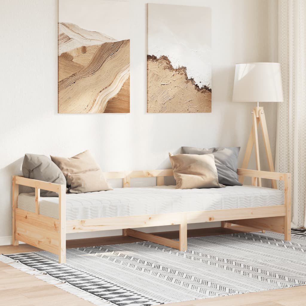 Slaapbank met matras 90x190 cm massief grenenhout Bedden & bedframes | Creëer jouw Trendy Thuis | Gratis bezorgd & Retour | Trendy.nl