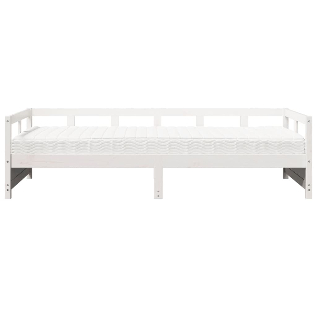 Slaapbank met matras 90x190 cm massief grenenhout wit Bedden & bedframes | Creëer jouw Trendy Thuis | Gratis bezorgd & Retour | Trendy.nl