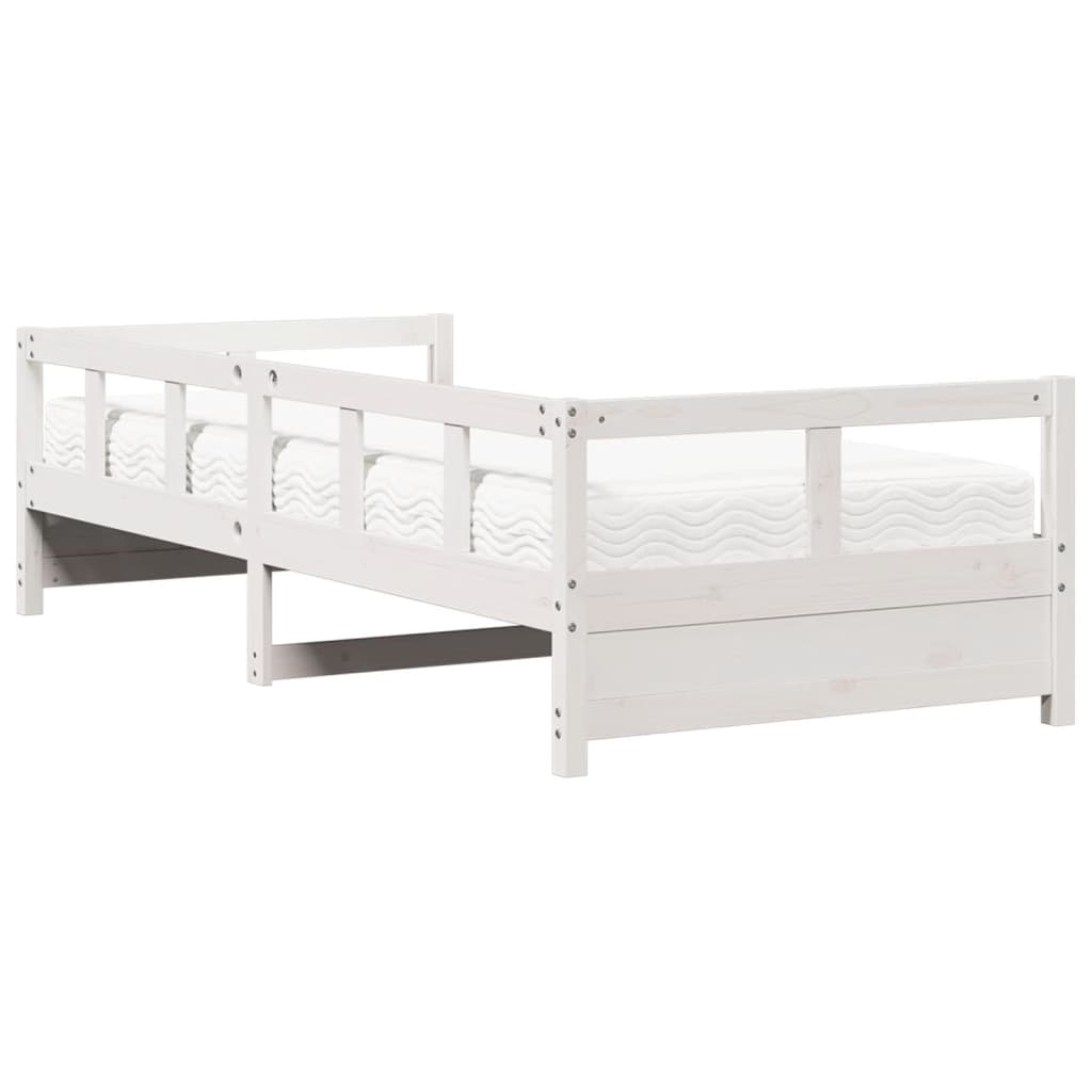 Slaapbank met matras 90x190 cm massief grenenhout wit Bedden & bedframes | Creëer jouw Trendy Thuis | Gratis bezorgd & Retour | Trendy.nl