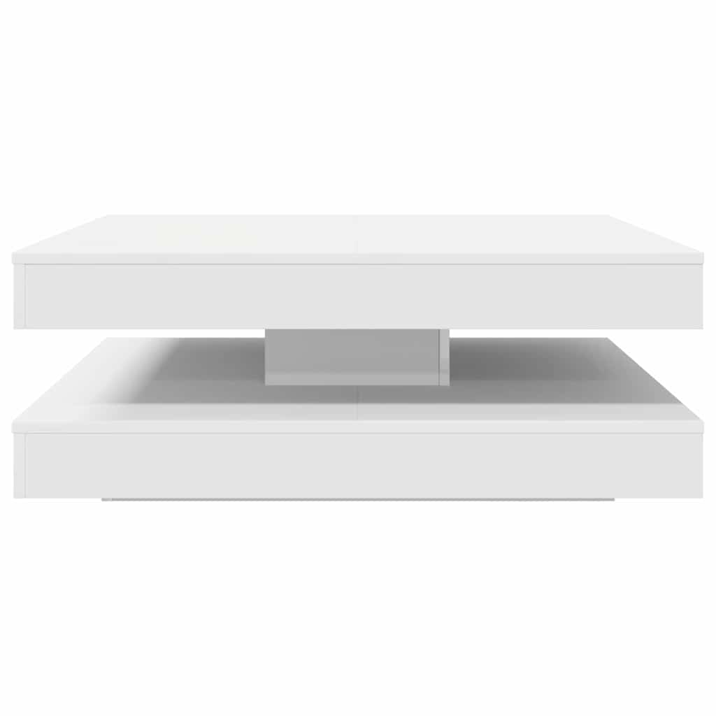 Salontafel 360 graden draaibaar 90x90x34,5 cm wit