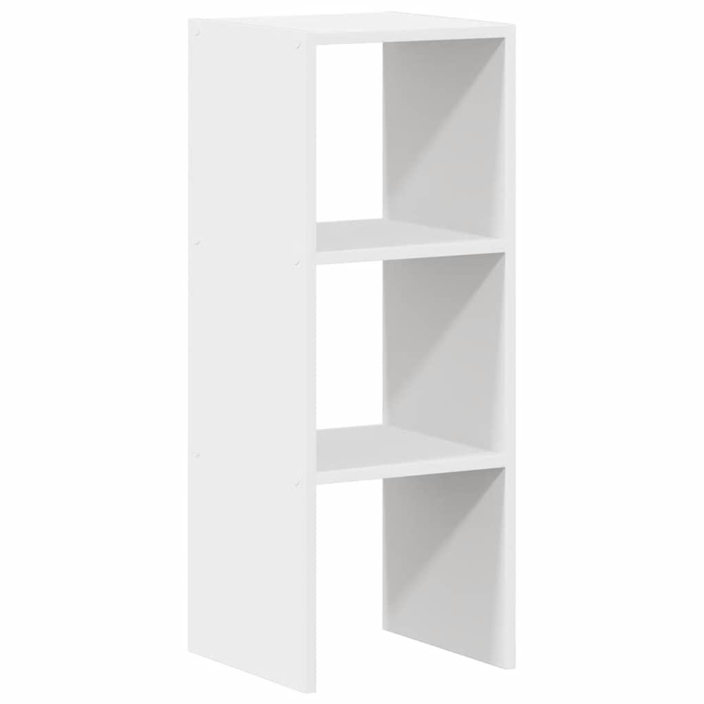 Boekenkast stapelbaar 30x30x80 cm bewerkt hout wit