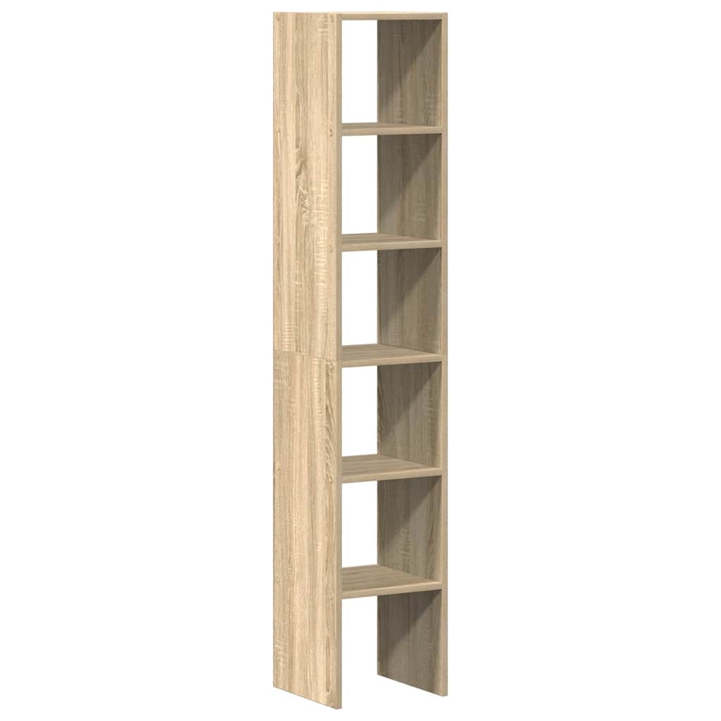 Boekenkasten 2 st 30x30x80 cm bewerkt hout sonoma eiken