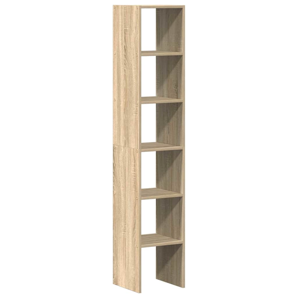 Boekenkasten 2 st 30x30x80 cm bewerkt hout sonoma eiken