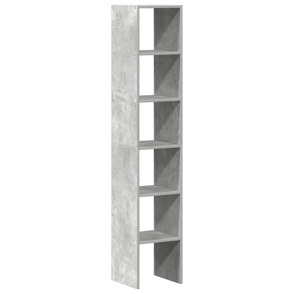 Boekenkasten 2 st stapelbaar 30x30x80cm bewerkt hout betongrijs