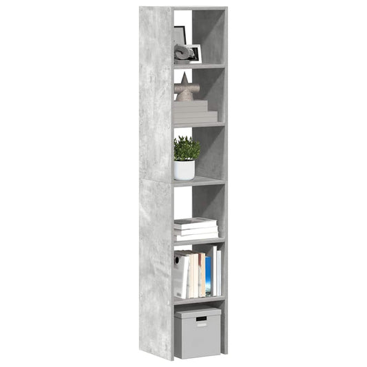 Boekenkasten 2 st stapelbaar 30x30x80cm bewerkt hout betongrijs